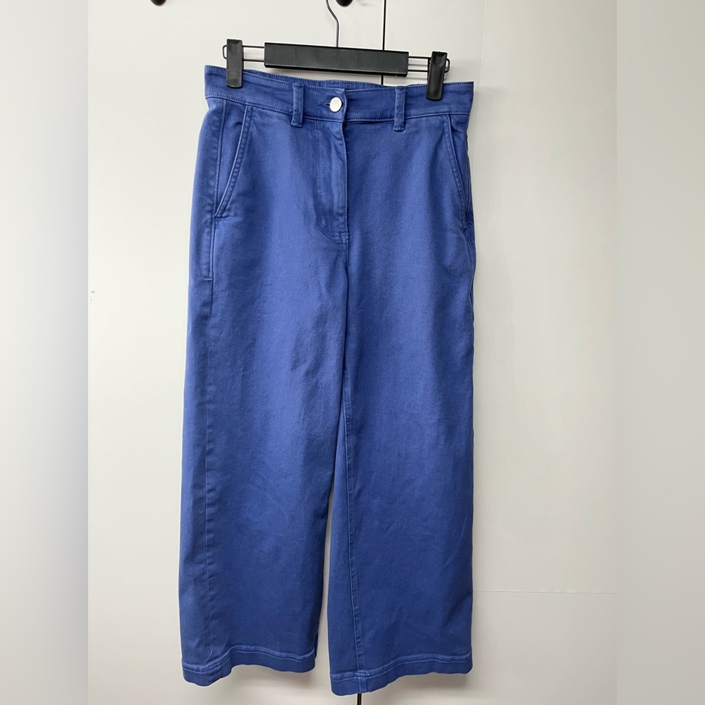 Everlane Straight Leg Crop Jeans in Cobalt Blue